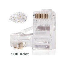 Rj45 Cat6 Altın Uçlu Jack Konnektör 100 Adet