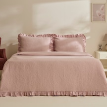 Karaca Home Branley Fırfırlı Çift Kişilik Yatak Örtüsü Takımı Pudra