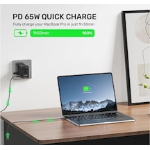 Evrensel Seyahat Adaptörü 65 W Gan, 4 Usb Bağlantı Noktası, Unıtek