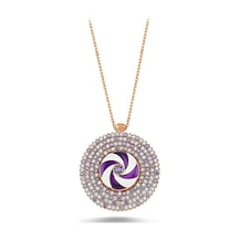 Sarmal Model Zirkon Taşlı Hayalet Kolye (498564450)