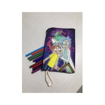 Rick And Morty Desenli Tasarım Bez Kalemlik-cüzdan Diğer