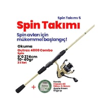 Okuma Outrax 4000 Combo Spin 9'0 274cm 10-40gr Makine Kamış İp Misina Set