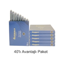 Waterman Dolma Kalem Kartuşu Mürekkebi Siyah 40 Lı Paket S0110850