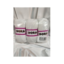 Dora Beyaz El Örgü İpi 3 Adet - Renk: 000