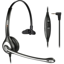 Wantek Panasonic Telefon Uyumlu 2.5 MM Kulak Üstü Çağrı Merkezi Kulaklığı