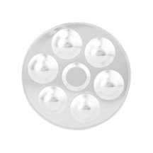 Alüminyum Metal Boya Paleti Yuvarlak 6 Godeli Çap:13 Cm
