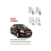 FİAT LİNEA 2011 MODEL ÖN UZUN-KISA 4 LÜ FAR AMPÜLÜ TAKIMI BOSCH