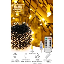 Technojet 200 Ledli Usbli Kumandalı 8 Modlu Şerit Led Işık Parti Süsleme Organizasyon