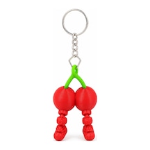 3d Marketi Kiraz Figür Anahtarlık Charm 2'li Set