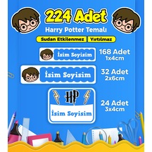 Okul Kreş Kişiye Özel İsim Etiket Seti Harry Potter Temalı - Model 84 Çok Renkli