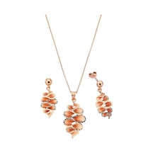 925 Ayar Gümüş Tasarım Rose Kalemli Set - 67021402 Gümüş