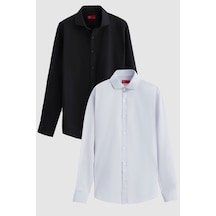 D'S Damat Ds Damat Slim Fit Siyah/gri İtalyan Yaka Kolay Ütülenebilir 2'li Gömlek 2hf02ortbn85 Siyah/gri D'S Damat Ds Damat Slim Fit Siyah/gri İtalyan Yaka Kolay Ütülenebilir 2'li Gömlek 2hf02ortbn85 Siyah/gri