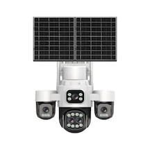 Inox X35 5x2mp 4g Dış Mekan Güneş Enerjili Pt Güvenlik Kamerası - 5 Lensli, 18x Hibrit Zoom, Renkli