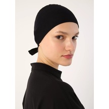 Dikişli Bağlamalı Penye Siyah Bone Siyah