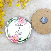 Ahşap Nikah Buzdolabı Magnet 03 30 Adet