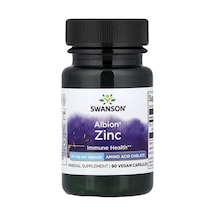 Takviye Swanson Vitamins, Albion Zinc, 30 Mg, 90 Vegan Capsules