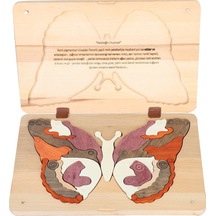 Ahşap Kelebek Yapboz Kapaklı Anatoya