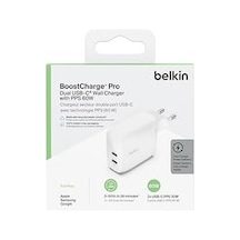Boost Charge Çift Usb-c Fişi, Pps&apos Li, 16 Ve Diğerleri, İpad, Galaxy,, Macbook İçin 60w Şarj Cihazı, Usb-c&apos Den Lightning Kablosu Ve Usb-c Uyumlu, Beyaz