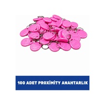 100 Adet Pembe Tag Göstergeç Proximity Anahtarlık