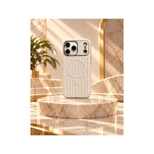 İphone 17/18 Pro Magsafe Uyumlu Premium Deri Dokulu Kılıf Ivory Cream - 936037762 Ivory Cream