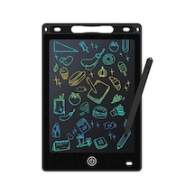 12 Inc Renkli Lcd Grafik Dijital Kalemli Çizim Tableti Yazı Tahta Not Yazma Eğitim Tableti Siyah