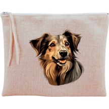 Sevimli Köpek Baskılı Makyaj Çantası