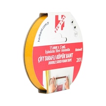 Her Bant Çift Taraflı Köpük Bant Askılı 15 Mm X 5 Metre