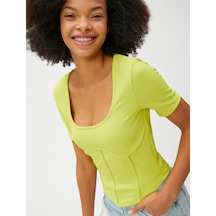 Koton Crop Tişört Korse Görünümlü Kısa Kollu Bisiklet Yaka Yeşil 3sal10719ık 3SAL10719IK973 Yeşil Koton Crop Tişört Korse Görünümlü Kısa Kollu Bisiklet Yaka Yeşil 3sal10719ık 3SAL10719IK973 Yeşil