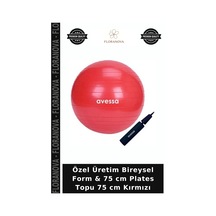 Özel Üretim Bireysel Form & 75 Cm Plates Topu 75 Cm Kırmızı