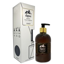 Ilgaz Amber Dekoratif Sıvı El Sabunu 275 ML + Ilgaz Bambu Çubuklu Amber 24 Saat Etkili Oda Kokusu 120 ML