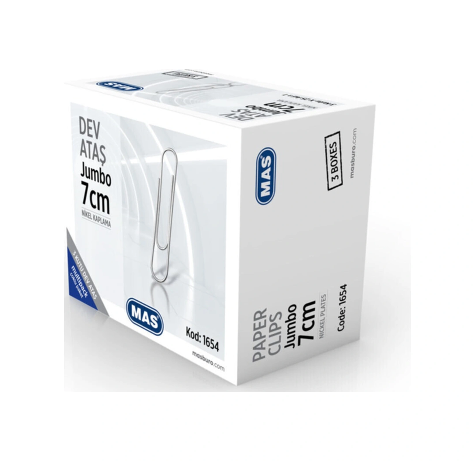 Multıpack - Dev Ataş Jumbo Tip Boy 7 Cm X 3