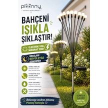 Pionny Bahçe Lambası Güneş Enerjili Solar Şarjlı 6 Toplu Çok Renkli