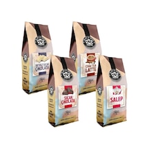 Salep + Beyaz Sıcak Çikolata + Sıcak Çikolata + Chai Tea Latte 4 x 1 KG