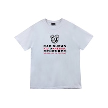 Stoned&Fame Radiohead Baskılı Unisex Beyaz %100 Pamuk T-shirt Beyaz