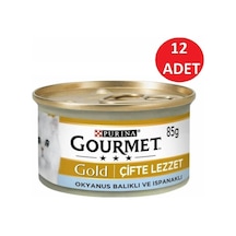 Gourmet Gold Çifte Lezzet Okyanus Balıklı Ve Sebzeli Kedi Yaş Maması 85 Gr 12 Li