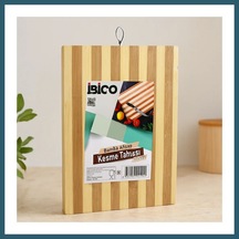 Bezos Bambu Kesme Tahtası 22x32x1.3 Cm Metal Kulplu Ob Çok Renkli