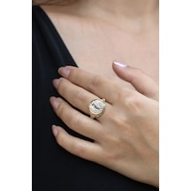 Cenova Kuyumculuk 14 Ayar Altın Antik Tasarım Kadın Yüzük