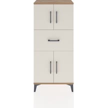 Hyperion Dolap Tek Raflı Tek Çekmeceli 4 Kapaklı 60x44x134 Ça... Çam