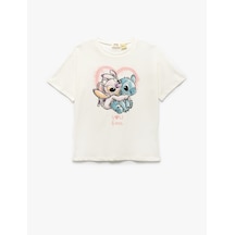 Koton Ekru Kız Çocuk T-shirt 5skg10436ak Ekru