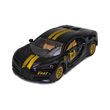 Oyuncak Araba Metal Bugatti Çek Bırak 12 Cm Siyah