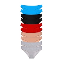 10 Adet Süper Eko Set Likralı Kadın Slip Külot 533 Standart