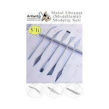 Ebeşuar Seti Metal 5 Li 18 Cm 1 Paket Çelik Modelaj Modelleme Aletleri Seramik Kil Ve Heykel Modelaj Kalemi Dip Alma