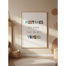 Mistakes Trying Dijital Baskı Poster V2 Çerçevesiz