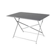 Saba Dikdörtgen Bahçe Masası Antrasit 110x70 Cm Antrasit