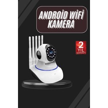 Northcity Led Aydınlatmalı 5 Antenli Motorlu 1080p Wifi Kamera - Kablosuz Güvenlik Çözümü