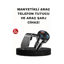 Manyetik Araç Telefon Tutucu Ve Hızlı Şarj Adaptörü 2 Li Set Diğer