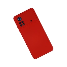 Trendexa Poco X4 Pro 5g Kılıf Nano İçi Kadife Silikon - Kırmızı Mac