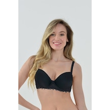 Magic Form Klasik Düz Dantel Detaylı Push Up Destekli Sütyen Siyah - 512786613 Siyah