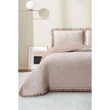 Madrid Elyaf Dolgulu Çift Kişilik 240x260 Cm Yatak Örtüsü Bej Bej