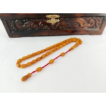 Çubuk Malzemeden Yapma Havşalı Fıçı Kesim Sıkma Kehribar Tesbih